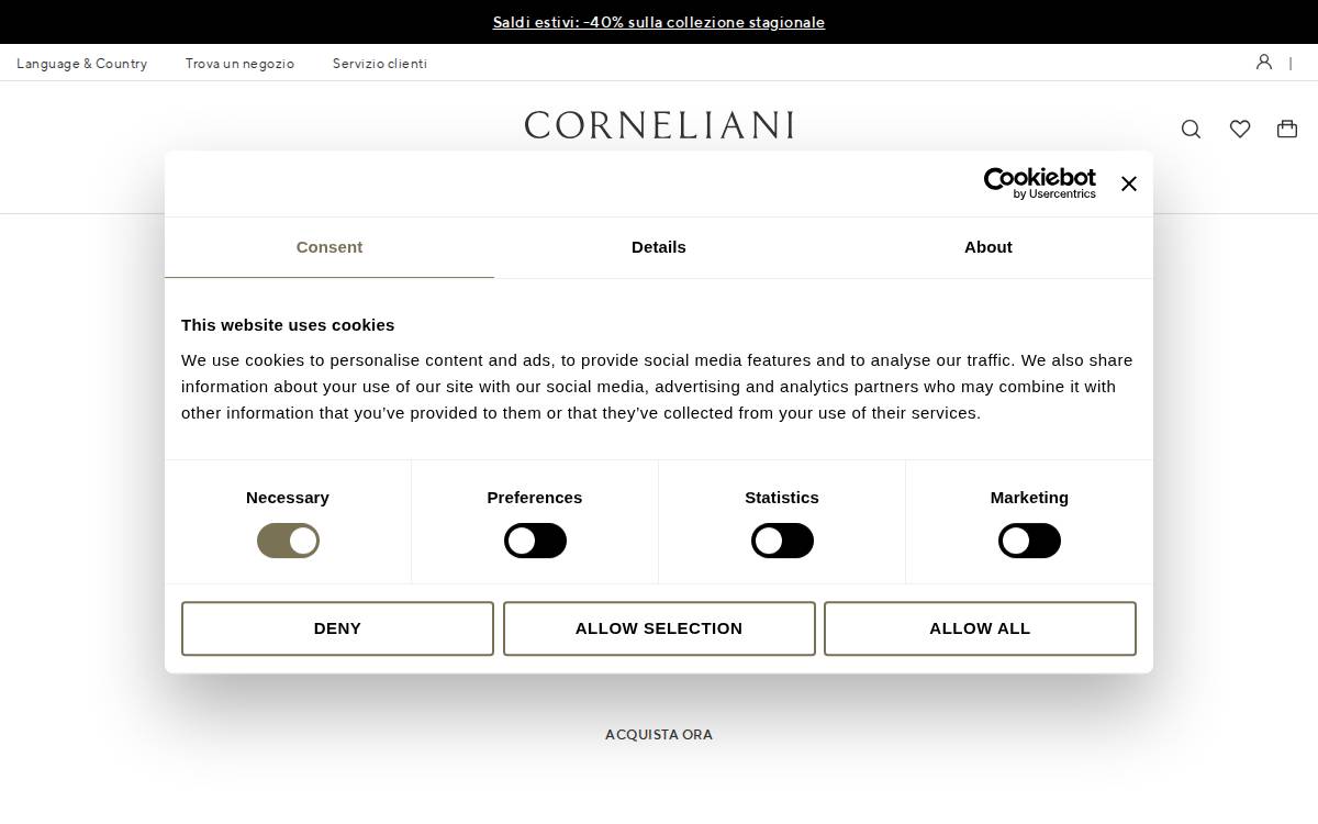 Corneliani website preview