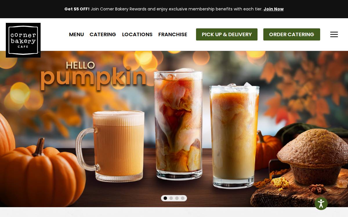 Corner Bakery website preview