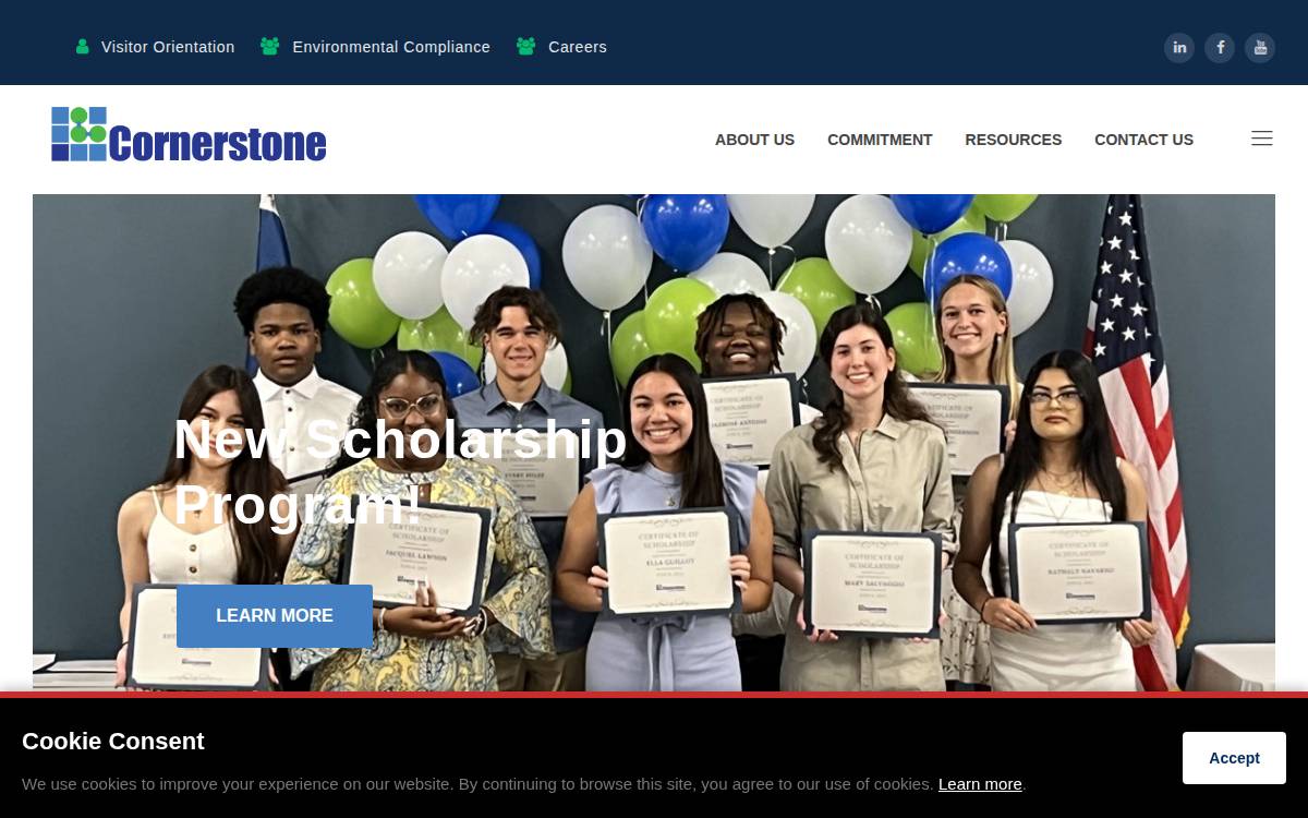 Cornerstone Chemical website preview