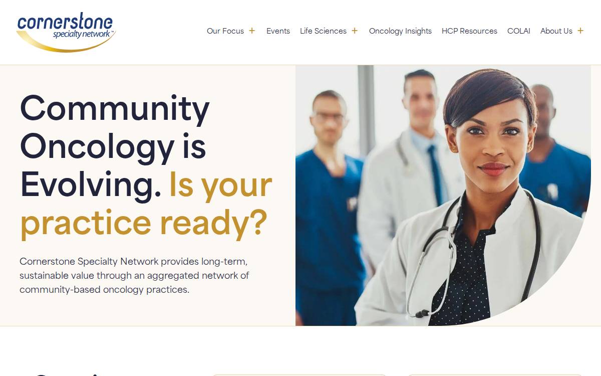 Cornerstone Specialty Network website preview