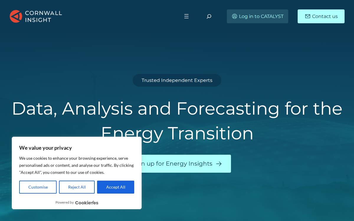 Cornwall Insight website preview