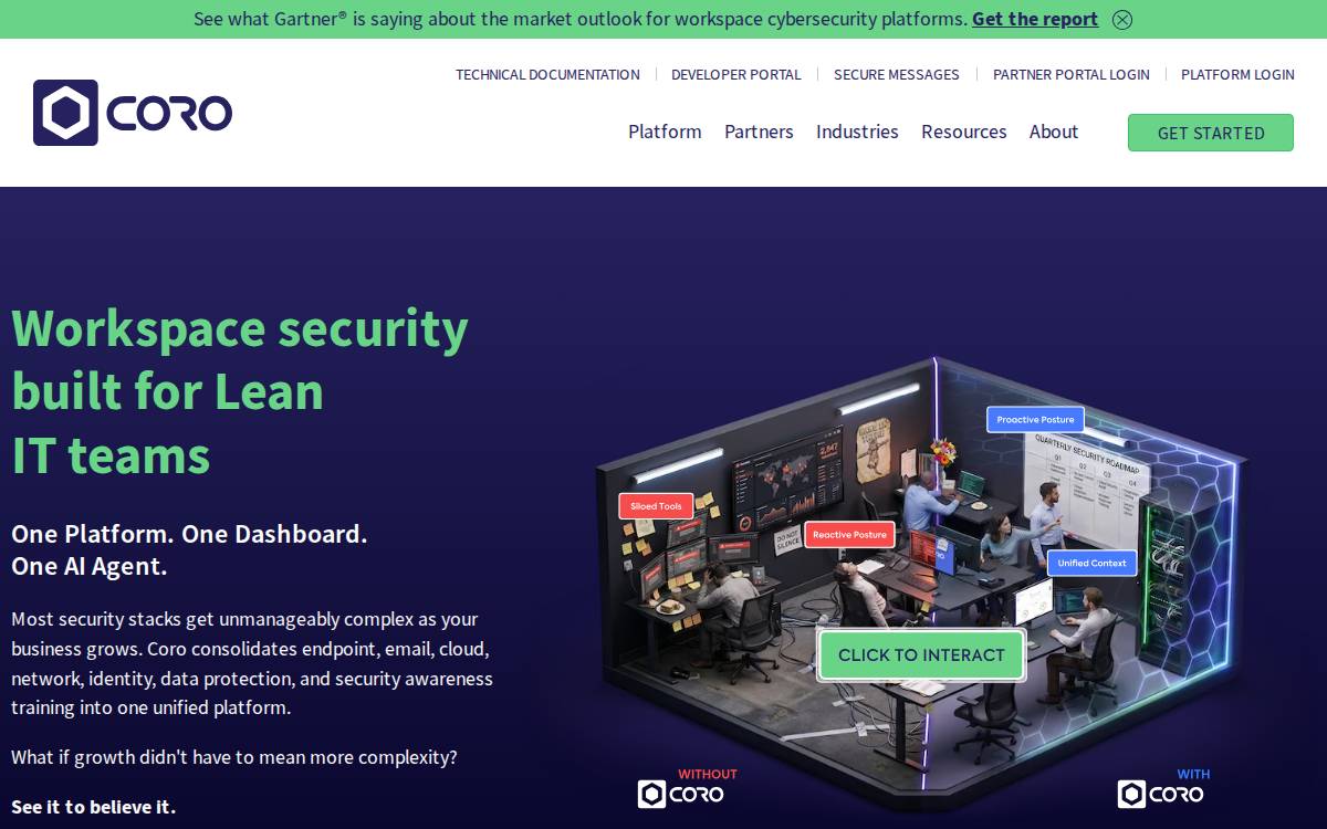 Coro website preview