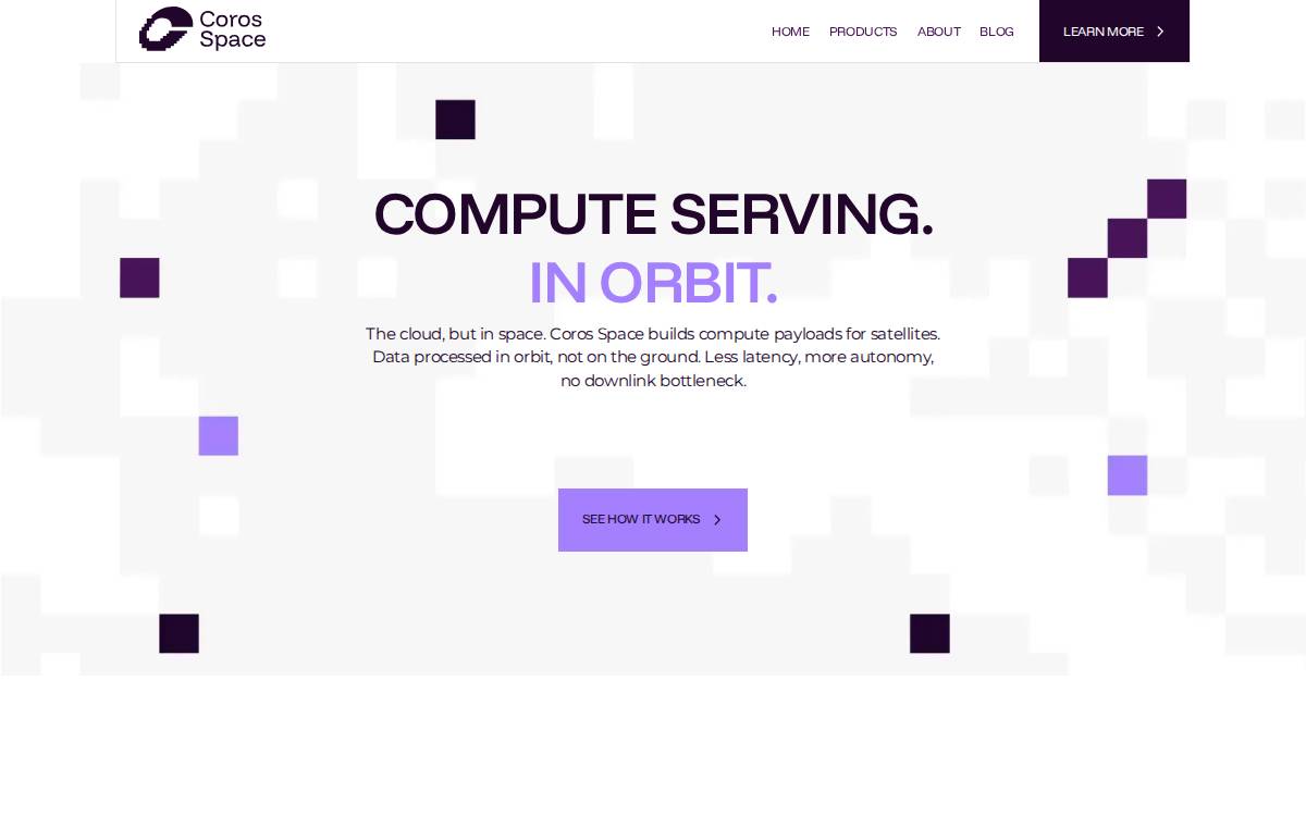 Coros Space website preview