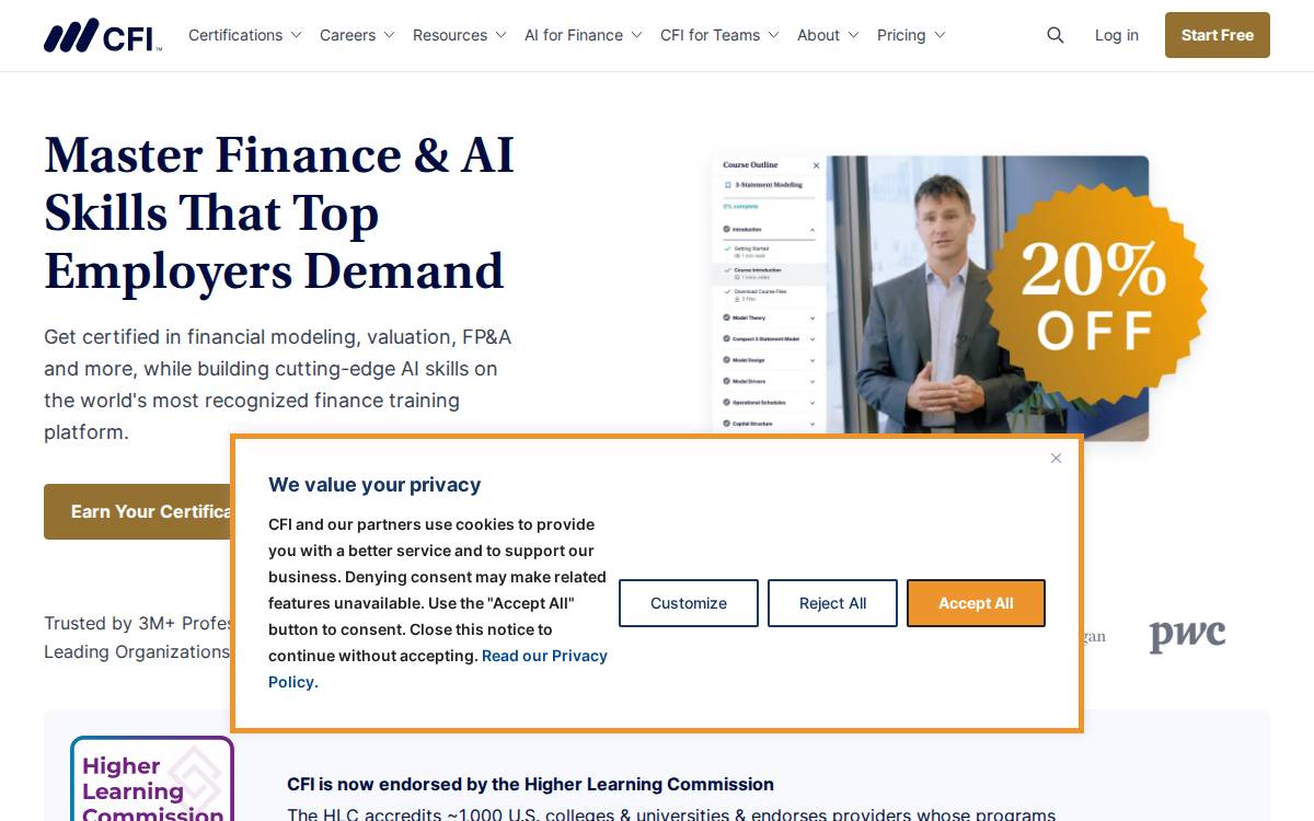 Corporatefinanceinstitute website preview