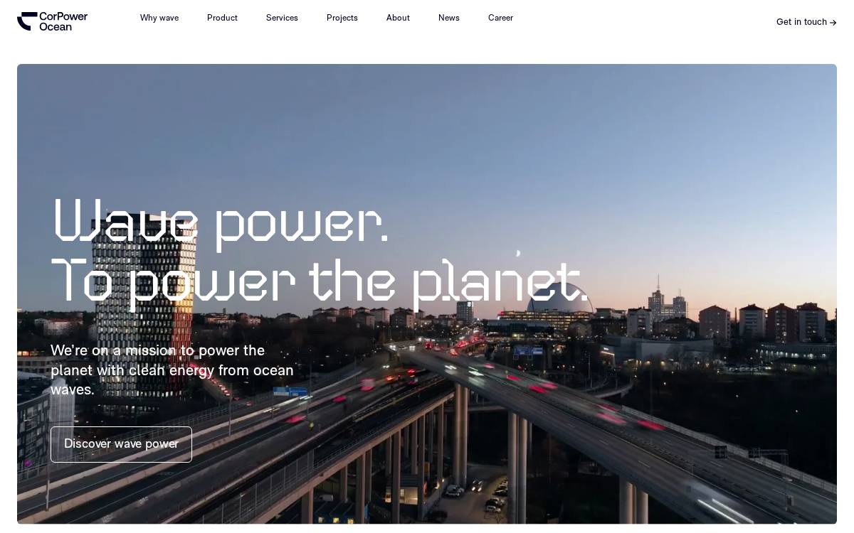 CorPower Ocean website preview