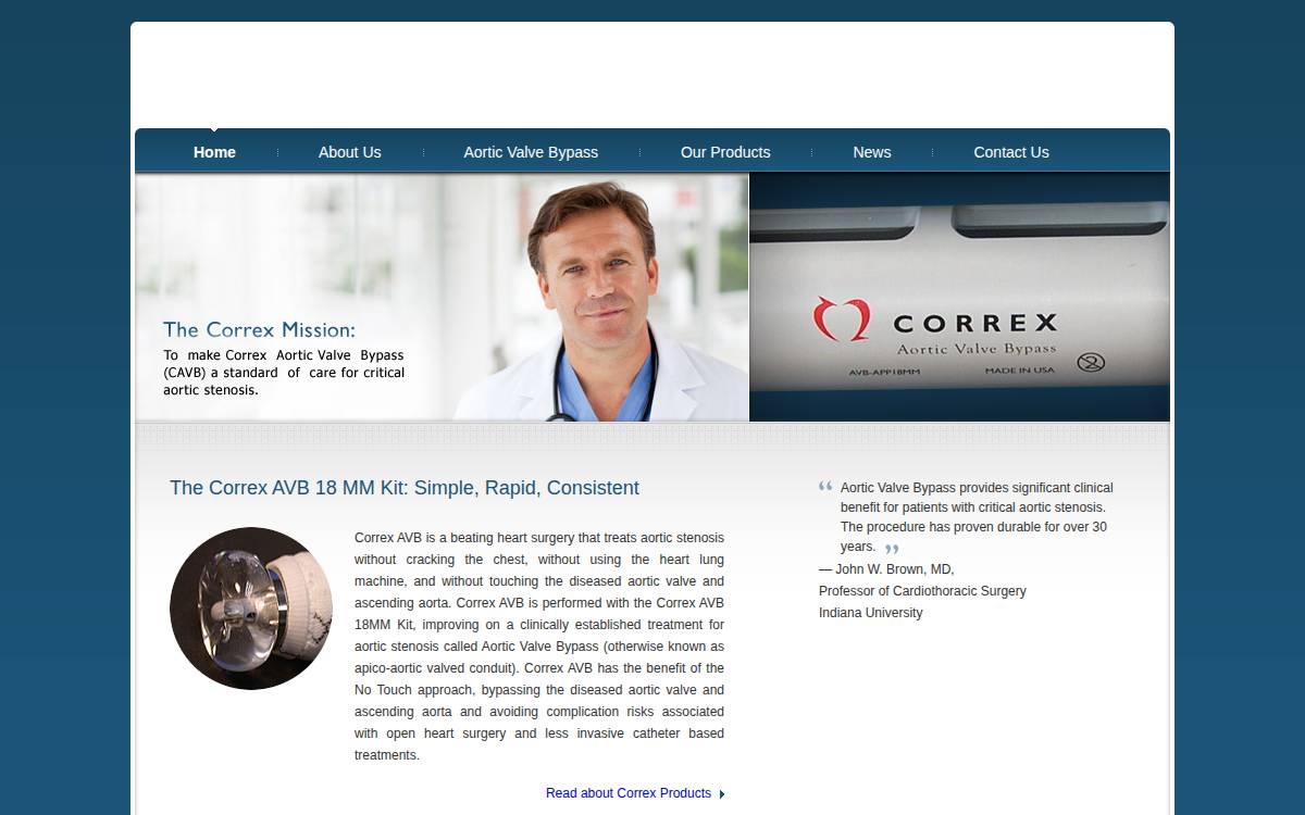 Correxinc website preview
