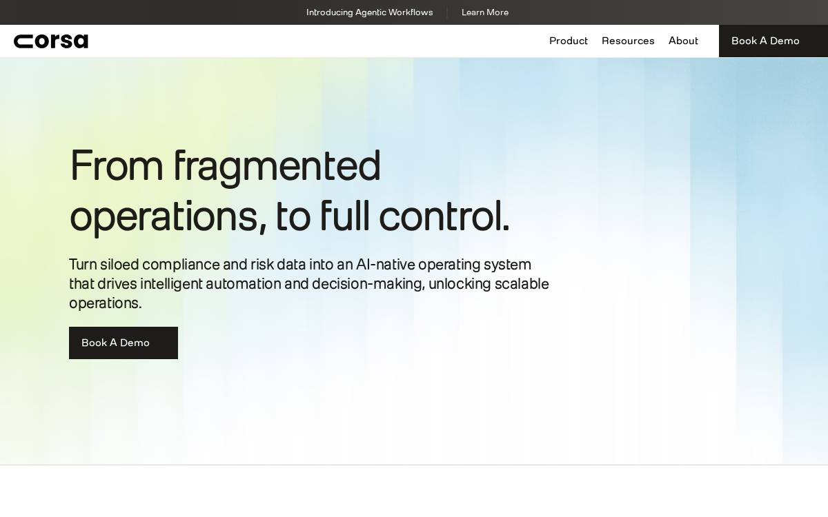 Corsa Finance website preview