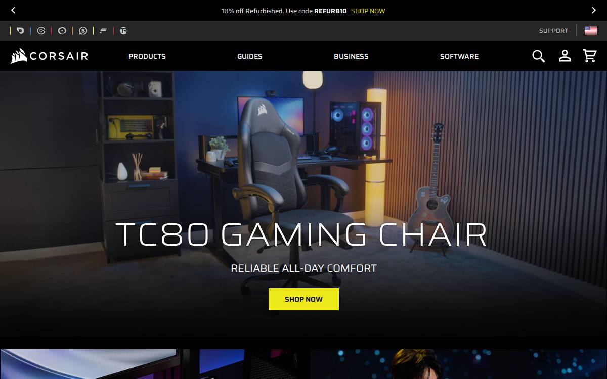 Corsair website preview