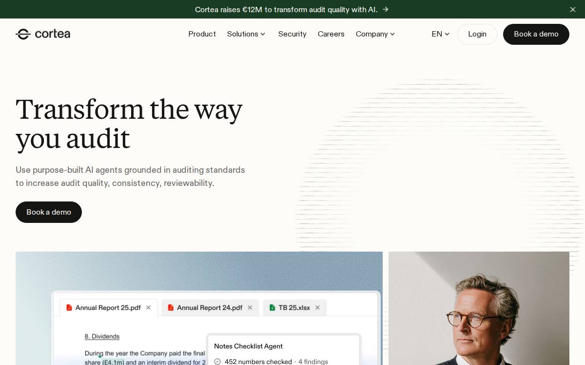 Cortea website preview