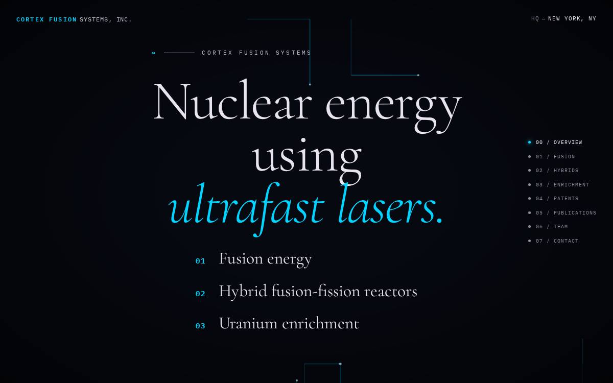Cortex Fusion Systems website preview