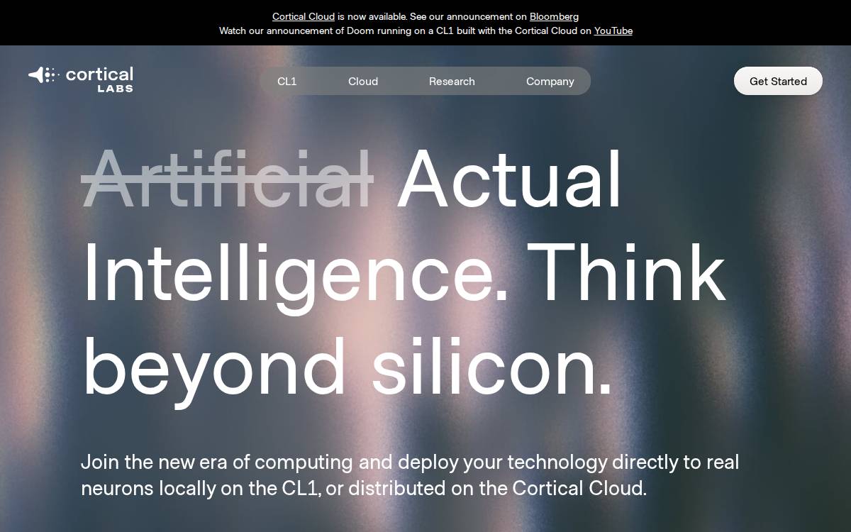 Cortical Labs website preview