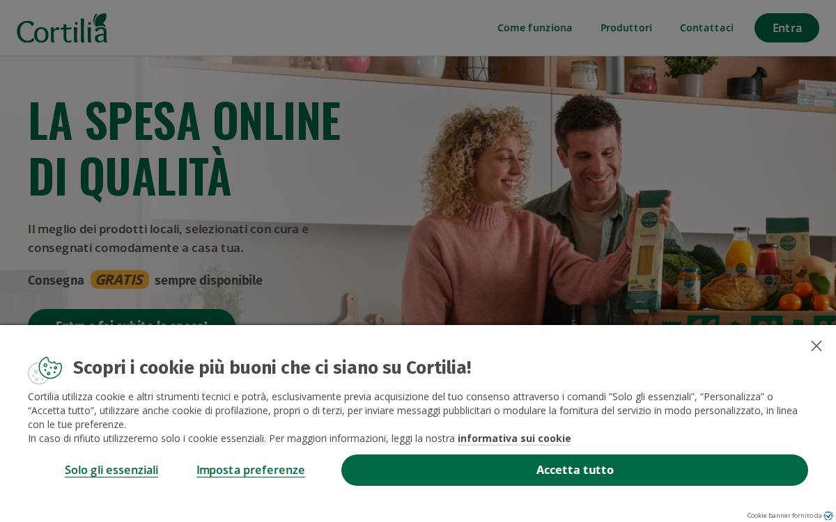 Cortilia website preview