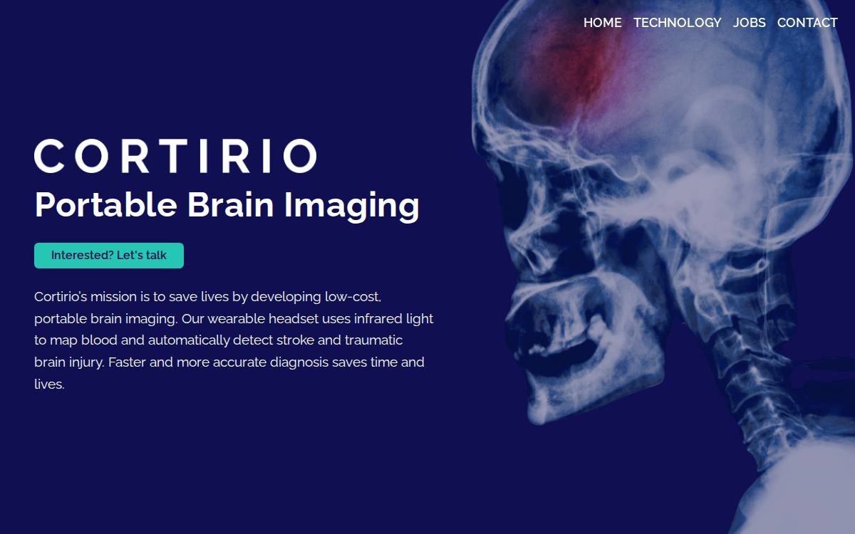 Cortirio website preview