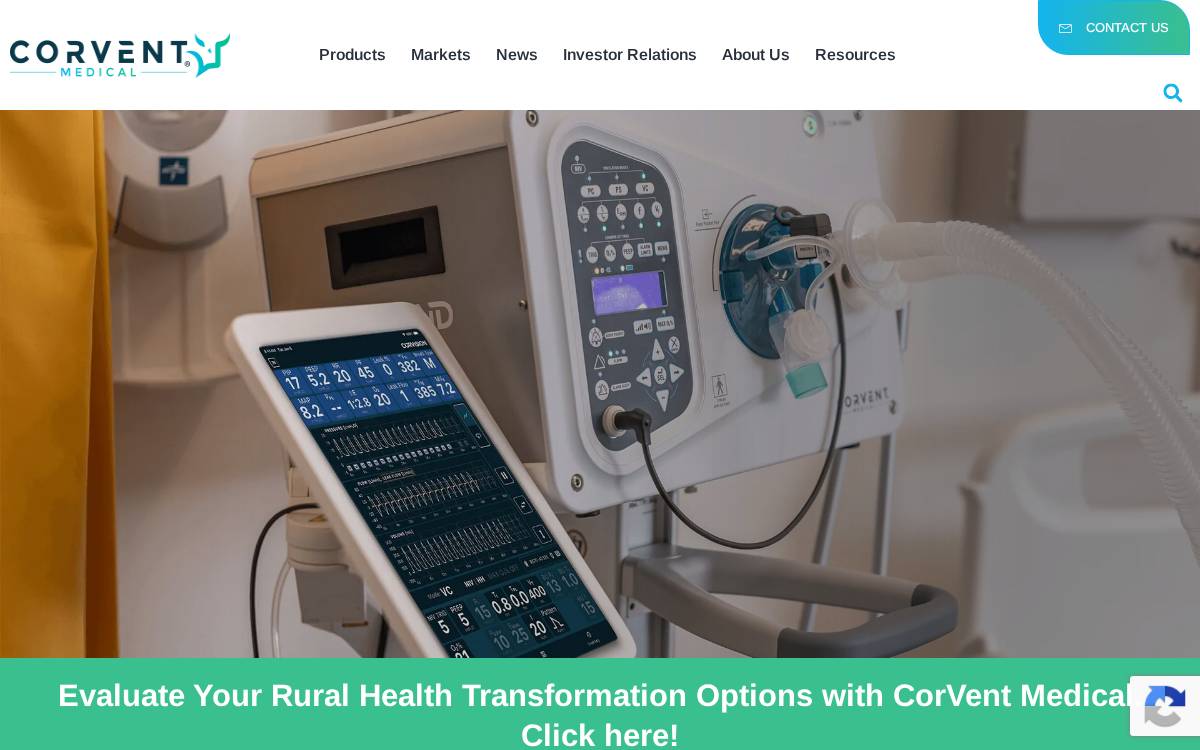 Corvent Medical website preview