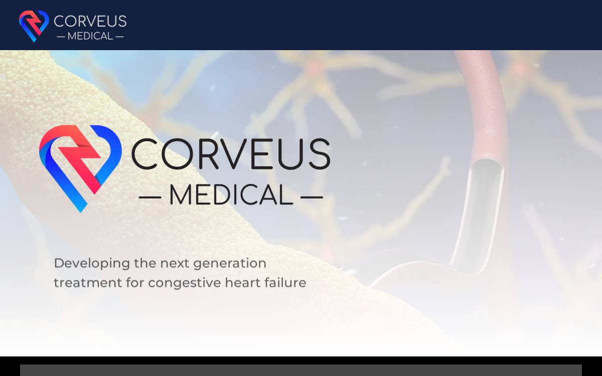 Corveus Medical website preview