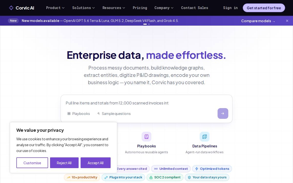 Corvic website preview