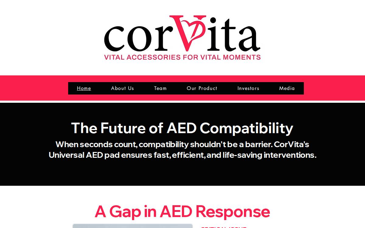 corVita website preview