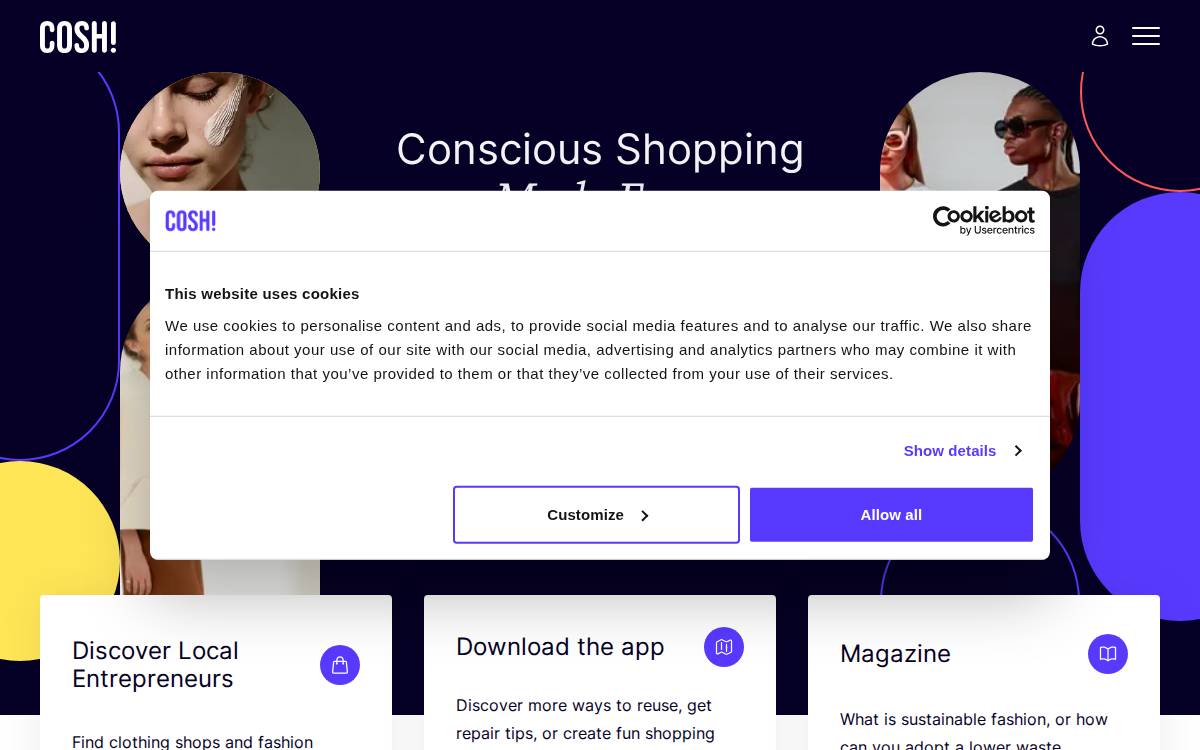 Cosh website preview