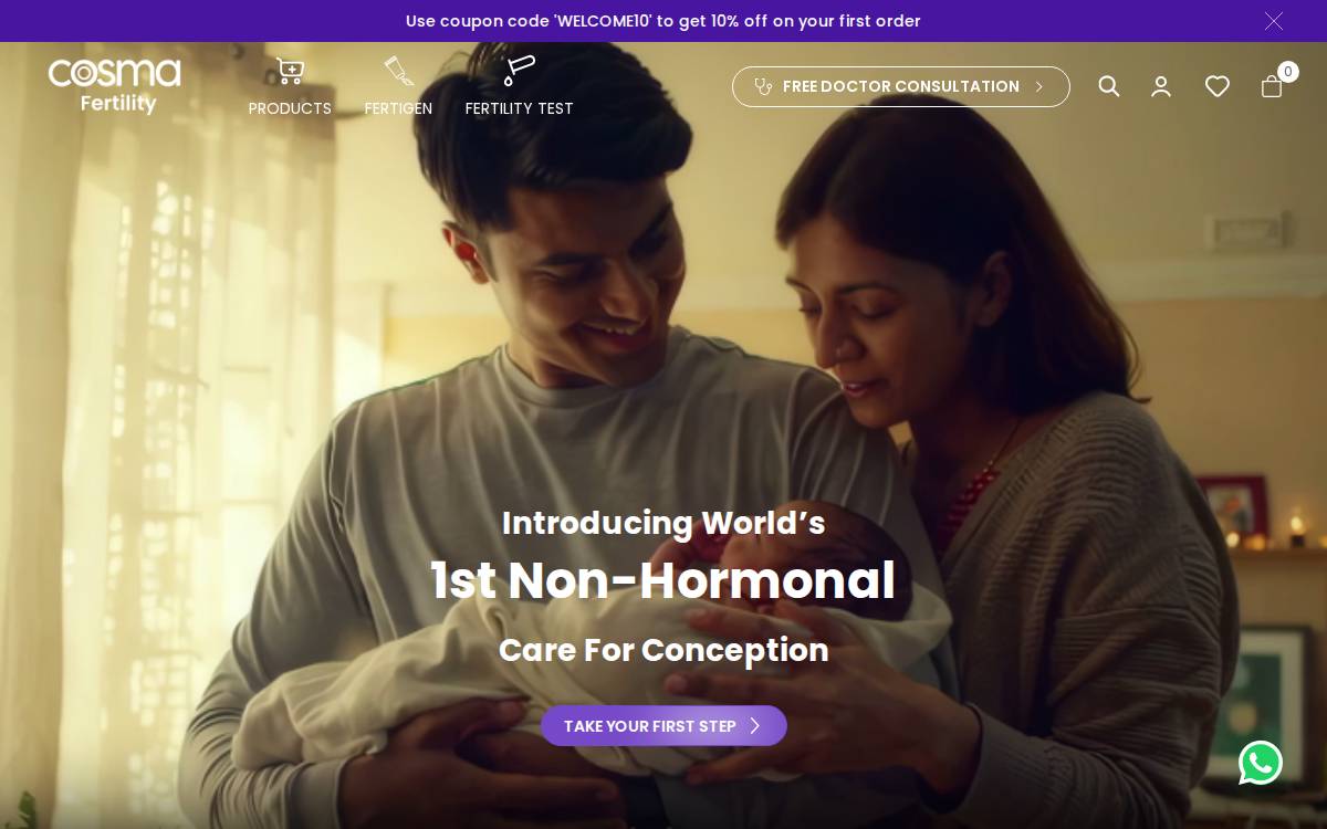 Cosmafertility website preview