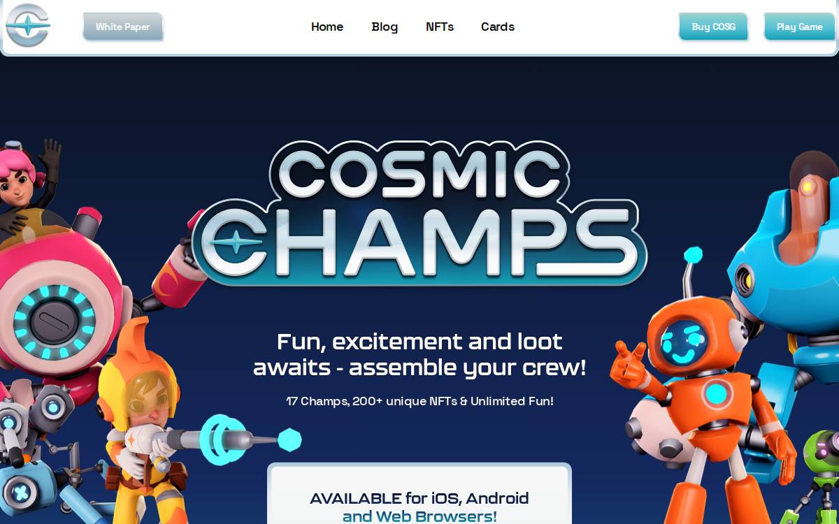 Cosmicchamps website preview