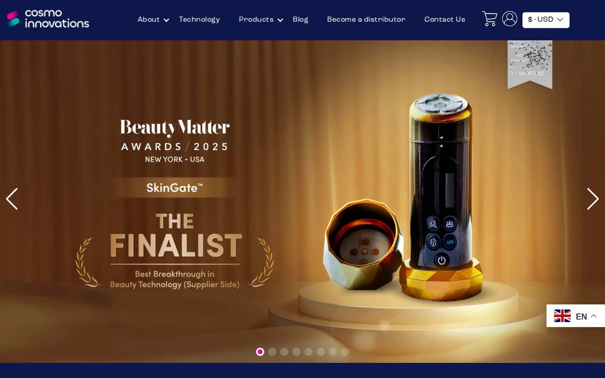 Cosmo Innovations USA ACTIVE website preview
