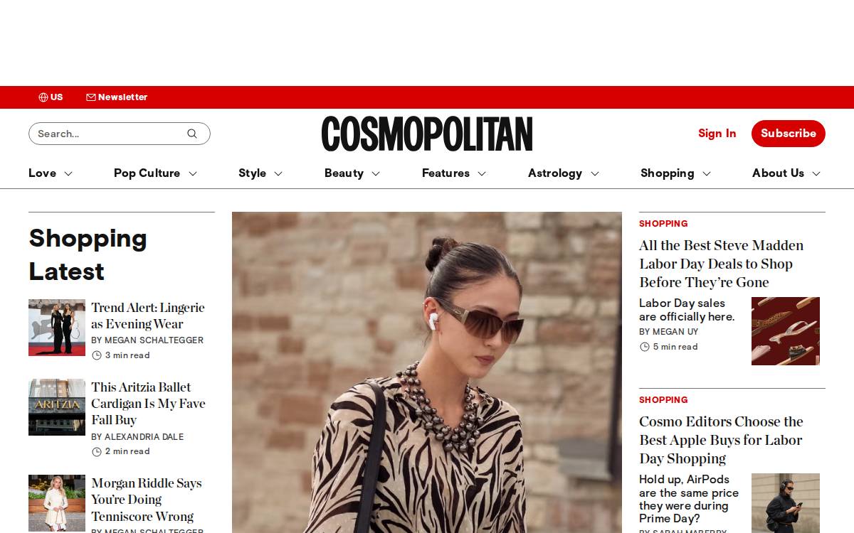 Cosmopolitan website preview