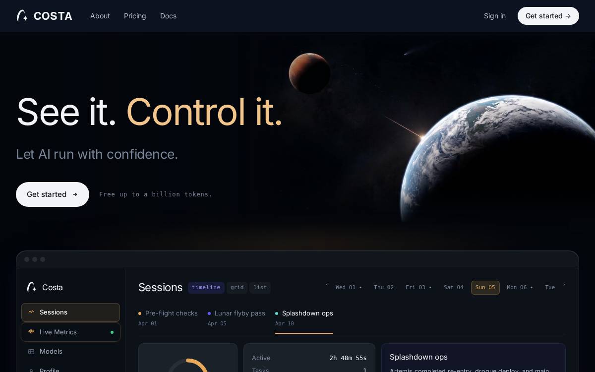 Costa Security website preview
