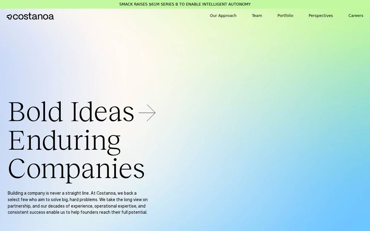 Costanoa Ventures website preview