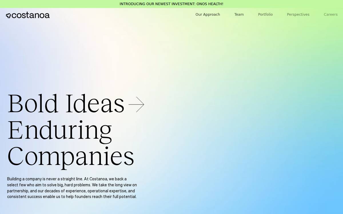 Costanoa Ventures website preview