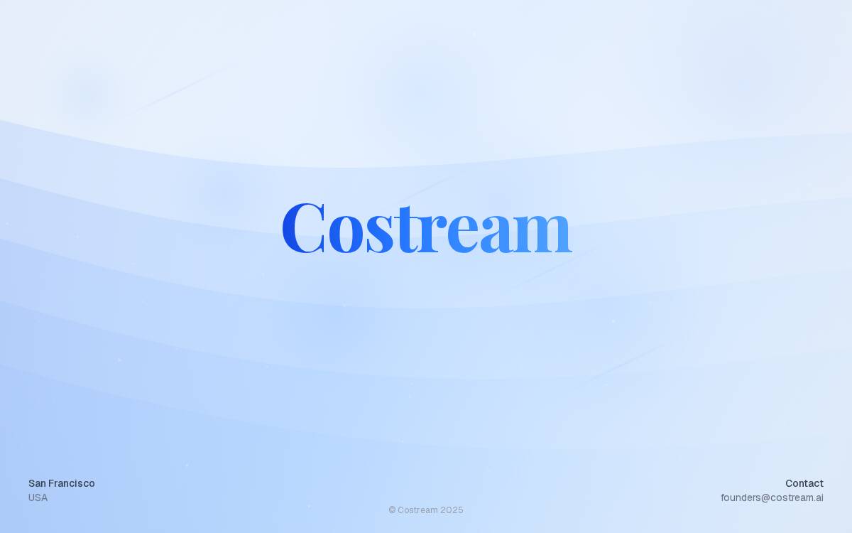 Costream website preview