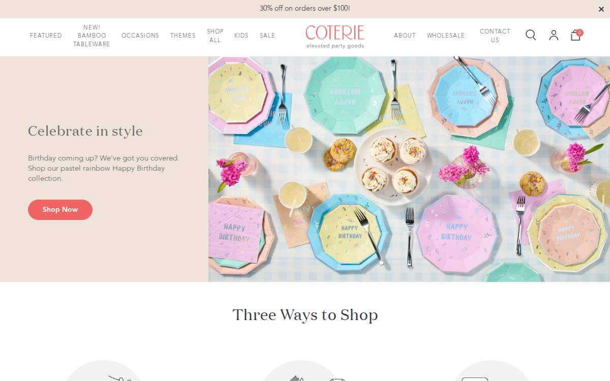 Coterie website preview