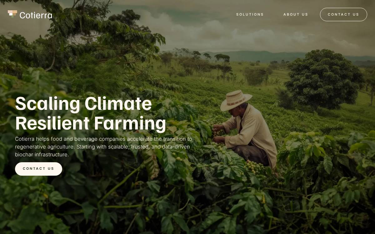 Cotierra website preview