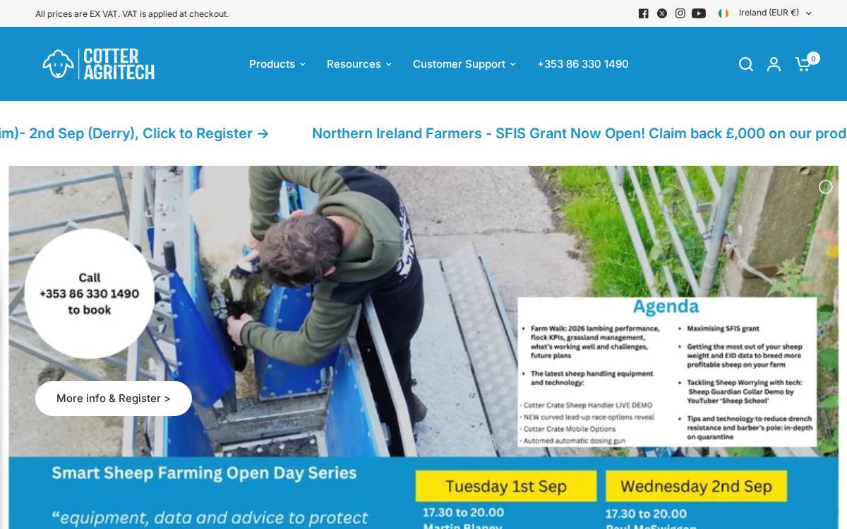 Cotter Agritech website preview