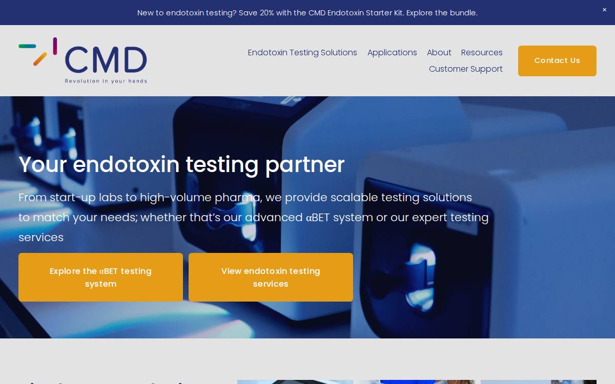 Cotton Mouton Diagnostics website preview