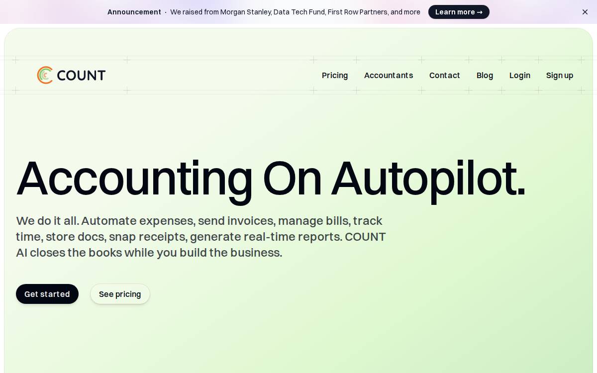 Count website preview