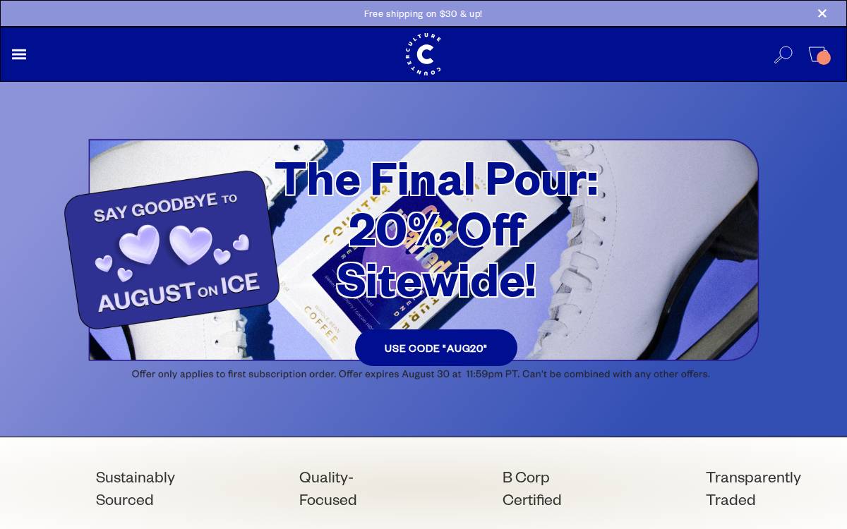 Counter Culture Coffee website preview