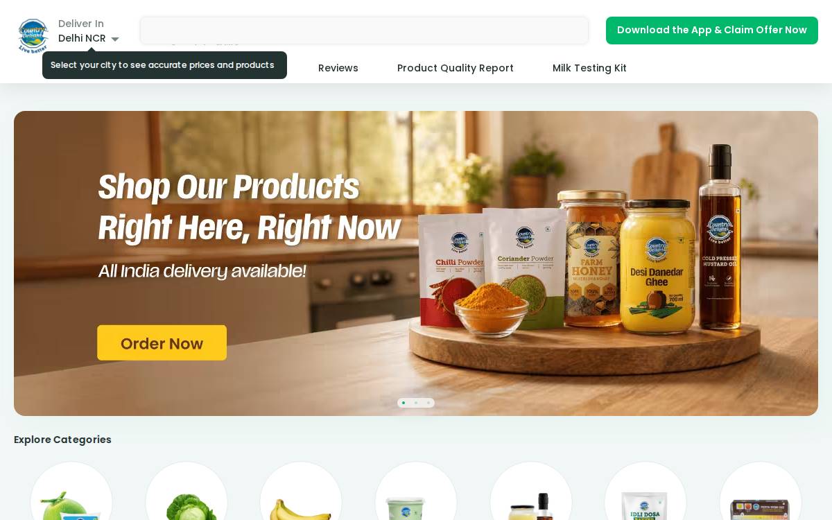 Country Delight website preview