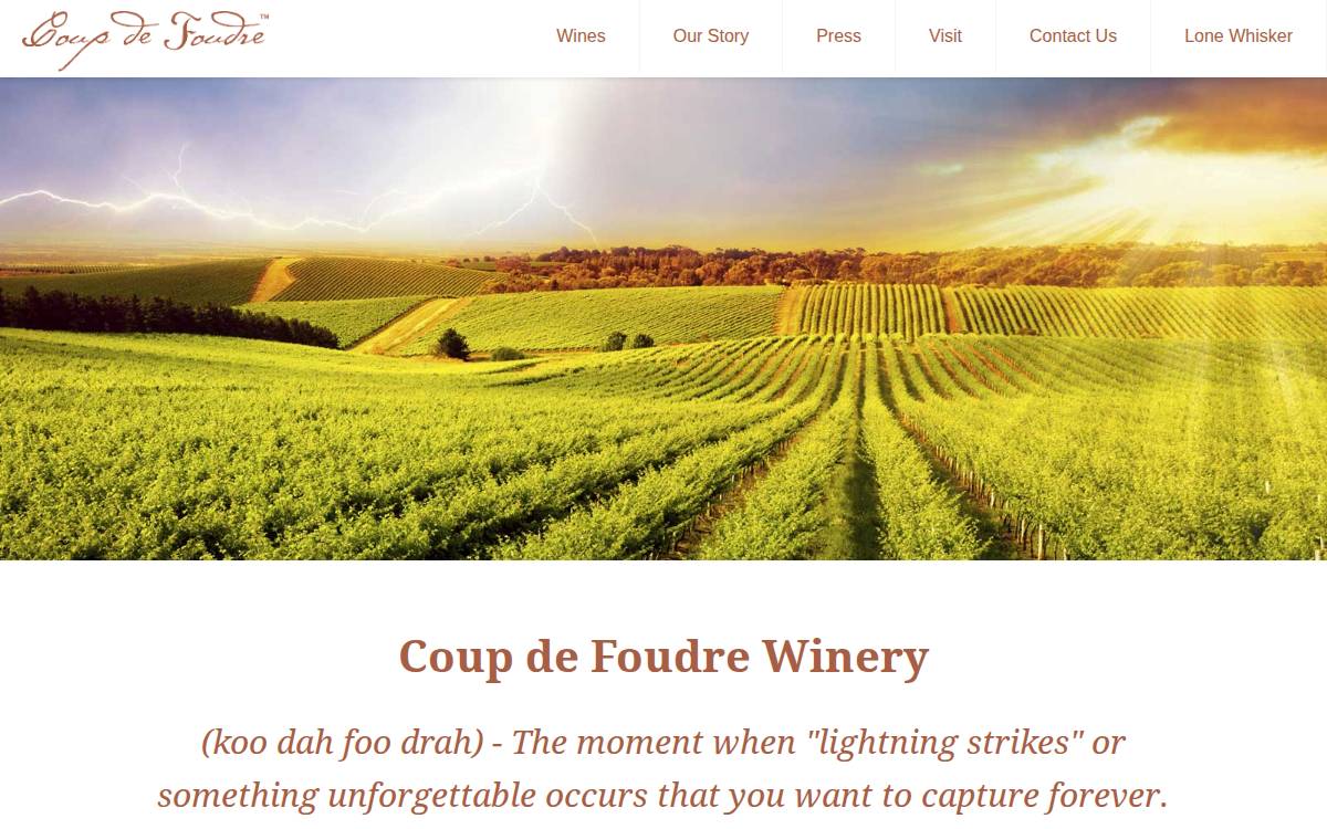 Coup De Foudre website preview
