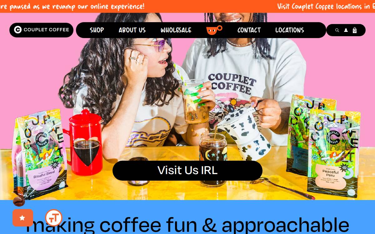 Coupletcoffee website preview