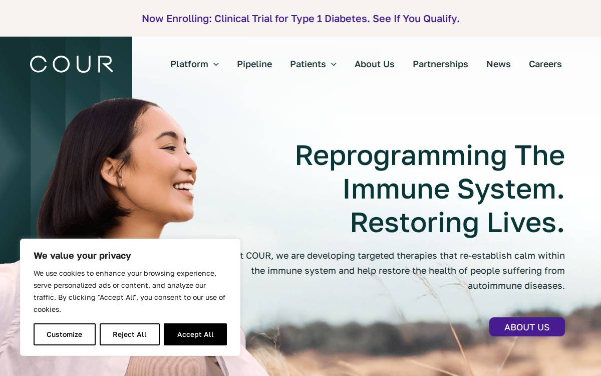 Cour Pharma website preview