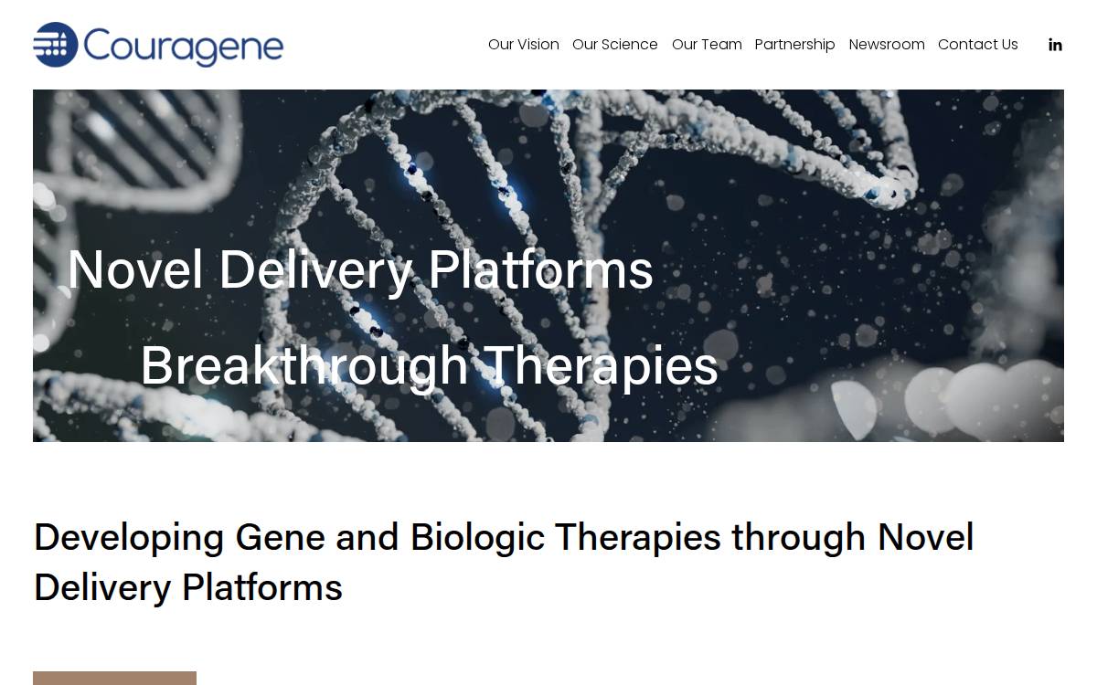 Couragene website preview