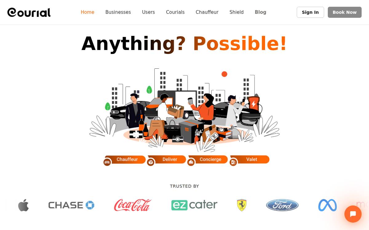 Courial website preview