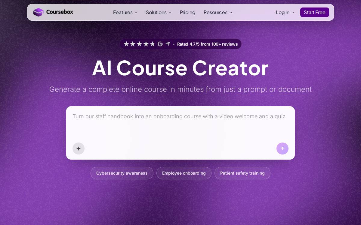 Coursebox website preview