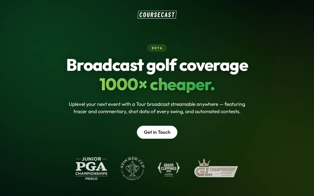 CourseCast website preview