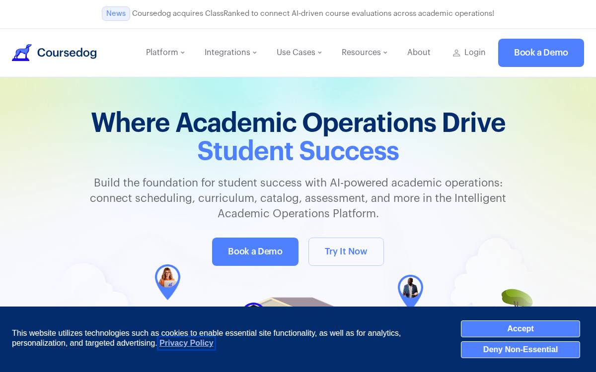 Coursedog website preview