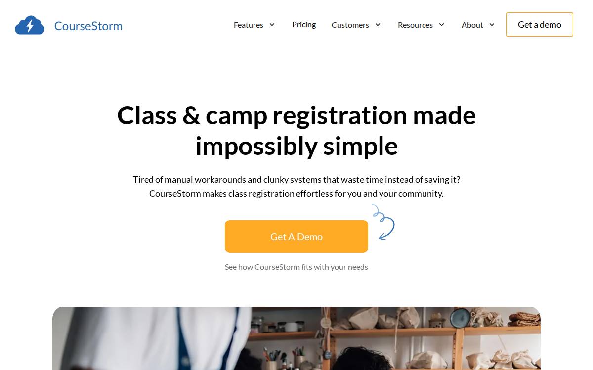 Coursestorm website preview