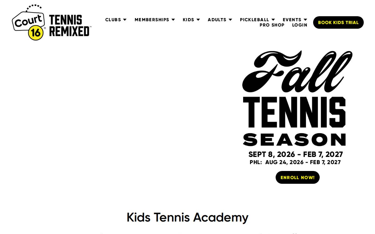 Court 16 website preview