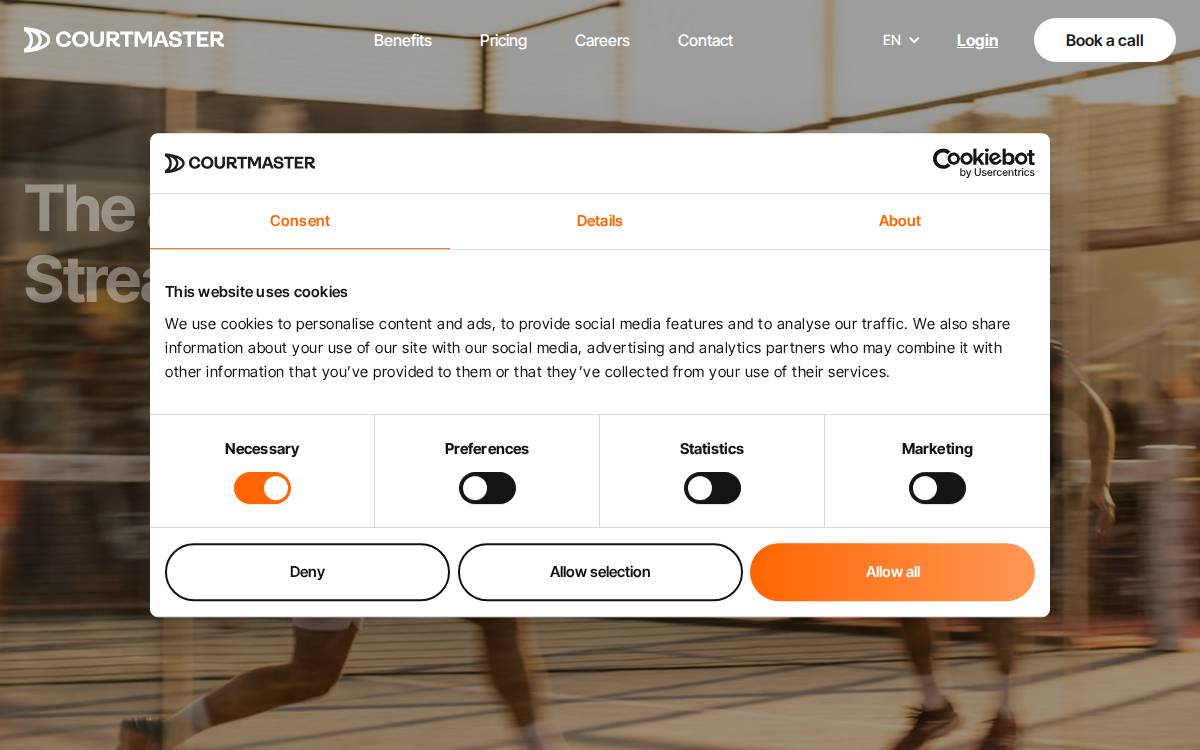 Court Master website preview