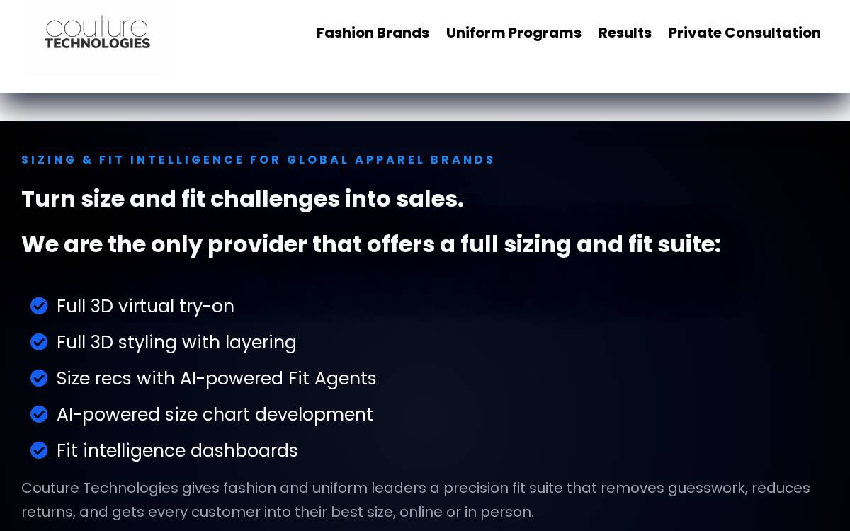 Couture Technologies website preview