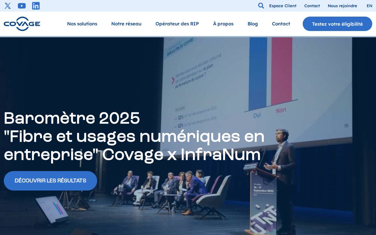 Covage website preview